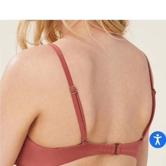 Andie Swim The Bermuda Bikini Top in Clay size Small - Picture 2 of 4